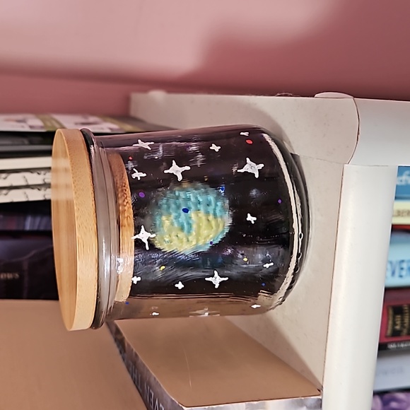 Other - Upcycled Oui Jar Planet Earth